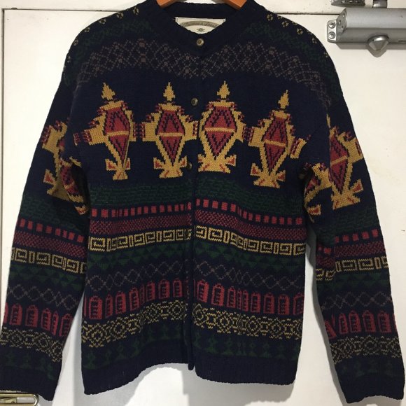 VINTAGE TRISTAN & ISEUT WOOL CARDIGAN SWEATERS SIZE S - Picture 1 of 6